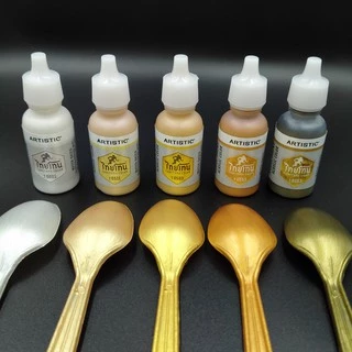 สีโมเดลไทยโทนเฉดสีโลหะ : ThaiTone Model Paint Glittering Colours:Star Gold :T0503 : ขนาด 20 ml. by ARTISTIC