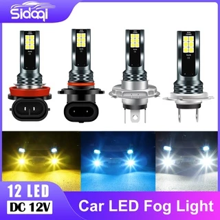 1 ชิ้น หลอดไฟ 12LED หลอดไฟตัดหมอก H11 H8 H16 H4 H7 9005 9006 HB4 HB3 H3 สำหรับรถยนต์ สีเหลือง น้ำแข็งสีฟ้า