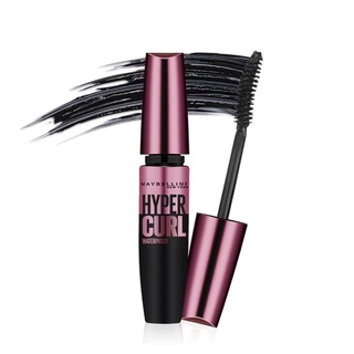 Maybelline เมย์เบลลีน นิวยอร์ก ไฮเปอร์เคิร์ล วอเตอร์พรู๊ฟ มาสคาร่า สีดำเข้ม mascara(SKU-06182)