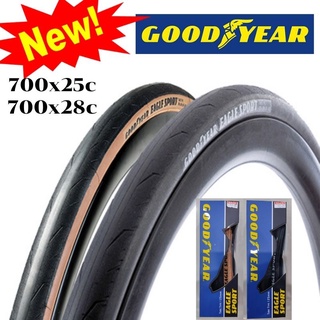 เข้าใหม่!!  ยางพับเสือหมอบ Goodyear Eagle Sport  700x25c , 700x28c  มีทั้งดำล้วน และ ขอบน้ำตาล  ซื้อคู่ ประหยัดกว่า