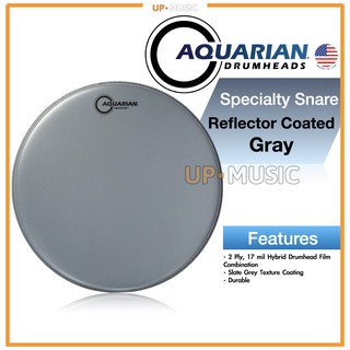 🥁หนังกลอง Reflector Coated Gray by Aquarian USA💯