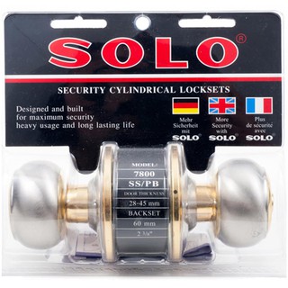 ลูกบิดทั่วไป SOLO 7800 หัวจัน SOLO 7800 PB/SS ENTRANCE KNOB