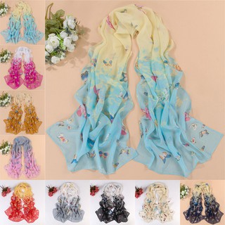 Fashion Womens lace Soft flower Printed  ผ้าพันคอ  ScarfGood ranchotion