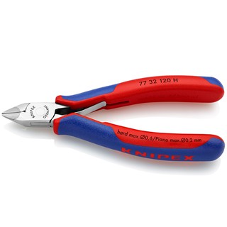 KNIPEX Electronics Diagonal Cutter H w/carbide metal cutting edges คีมตัดสำหรับงานอิเล็กทรอนิกส์ 120 มม. รุ่น 7732120H