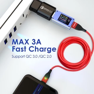 Fonken 3A สายเคเบิลแม่เหล็ก USB ชาร์จเร็ว สายชาร์จ Type C