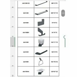 D bathnor Y4186H ตะขอแขวนเสื้อคลุมเดี่ยวสีดําแมตต์