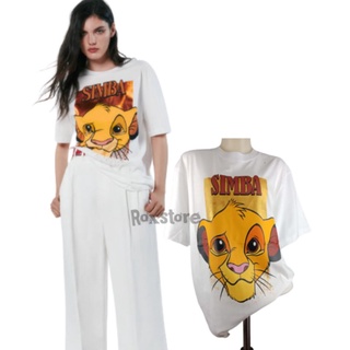 เสื้อยืดอินเทรนด์ผู้ชายอินเทรนด์ผู้หญิงDisney เสื้อยืด Zara Simba / เสื้อผ้าผู้หญิง / เสื้อเชิ้ตผู้หญิง / เสื้อเชิ้ตผู้ห