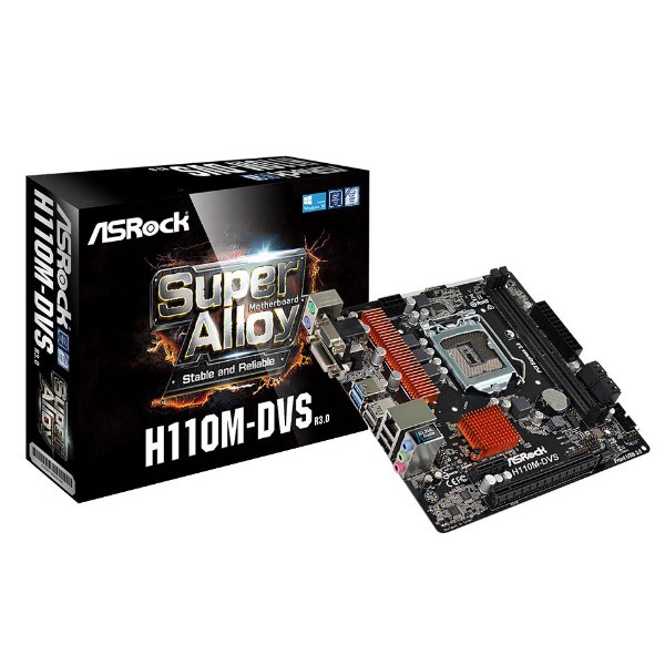 MAINBOARD (เมนบอร์ด) 1151 ASROCK H110M-DVS R3.0