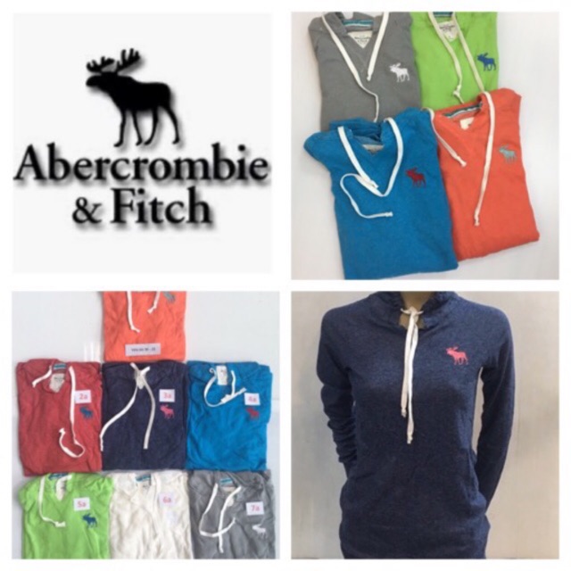 Abercrombie&Fitch ไซด์เด็กโต เสื้อแขนยาวฮู้ด เซลล้างสต๊อก โรงงานผลิตส่งนอกไม่ทัน ขอขายโล๊ะ!!!