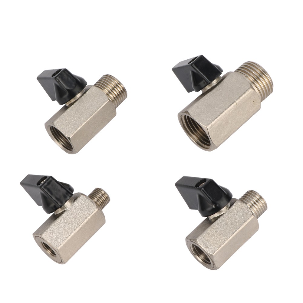 1/8" 1/4 "3/8" 1/2 "เกลียวมินิทองเหลืองบอลวาล์ว บีเอสพี ชายกับหญิงปิดวาล์วทําสวนชลประทานอุปกรณ์เสริม 1 ชิ้น