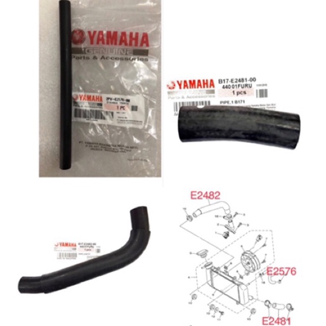 หม้อน้ํา Yamaha Y15 Ysuku / ท่อถังหล่อเย็นและท่อ 100%
