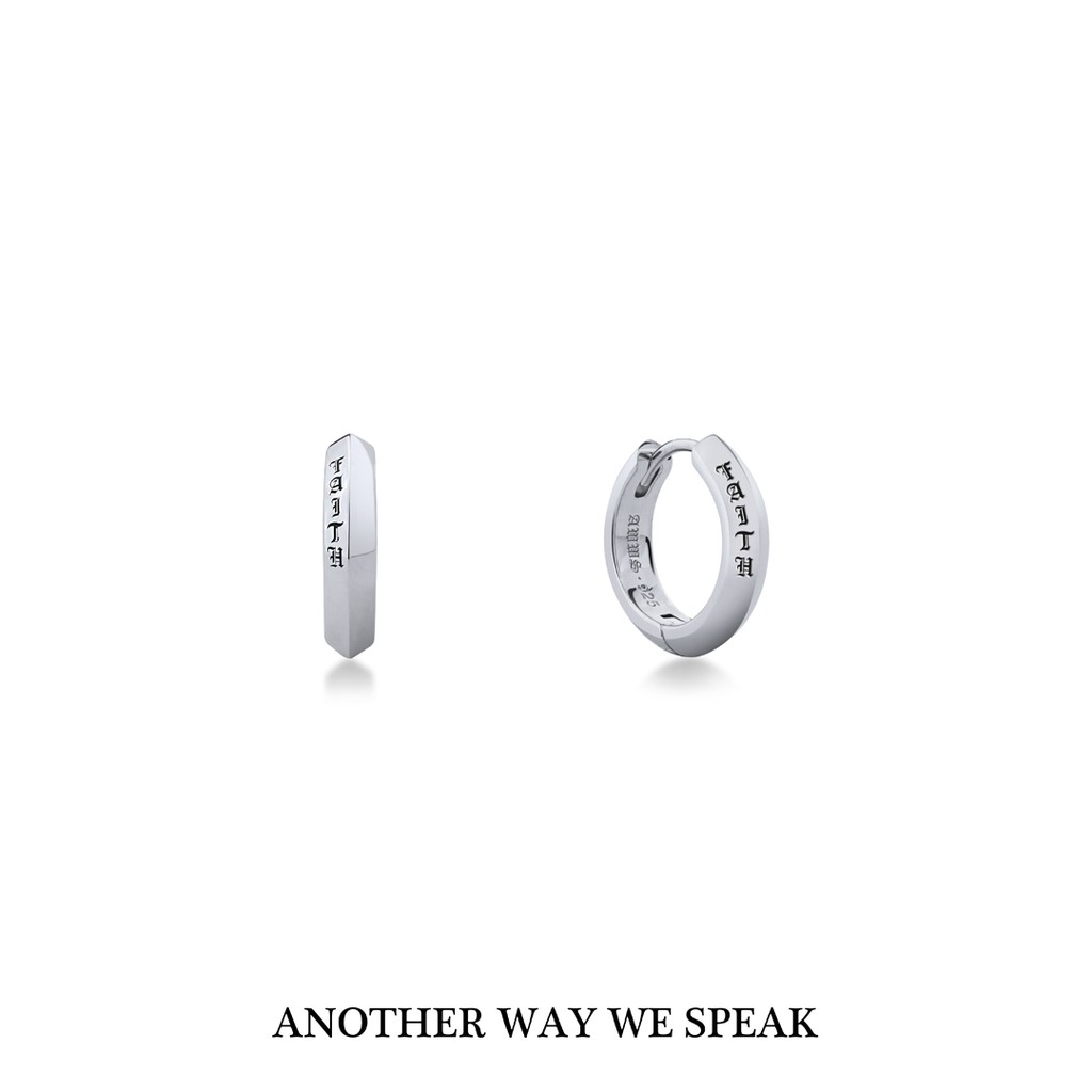 ANOTHER WAY WE SPEAK ต่างหูเงินแท้ รุ่น FAITH สีเงิน