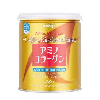 Meiji Amino Collagen CoQ10 &amp; Rice Germ Extract 200g. (goldกระป๋องทอง)