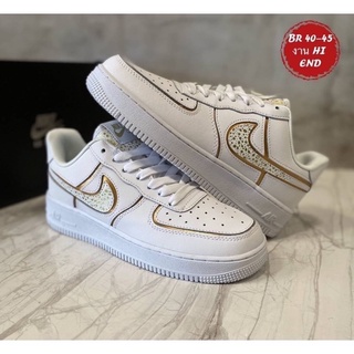 Nike Air Force 1 CR7 (size40-45) White Gold 1090