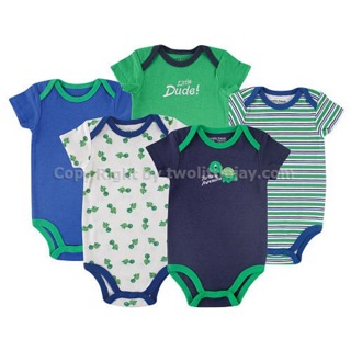 แท้ 100%เซ็ทบอดี้สูท Luvable Friends Turtley Awesome Bodysuits set 5 ตัว (3-12m)