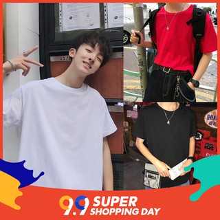 เสื้อOversize  เสื้อยืดสีพื้น สีดำ,กรม,ชมพู,ขาว,โอวันติน,เหลือง เสื้อยืดเสื้อผ้าแฟชั่น เสื้อยืดแขนสั้น