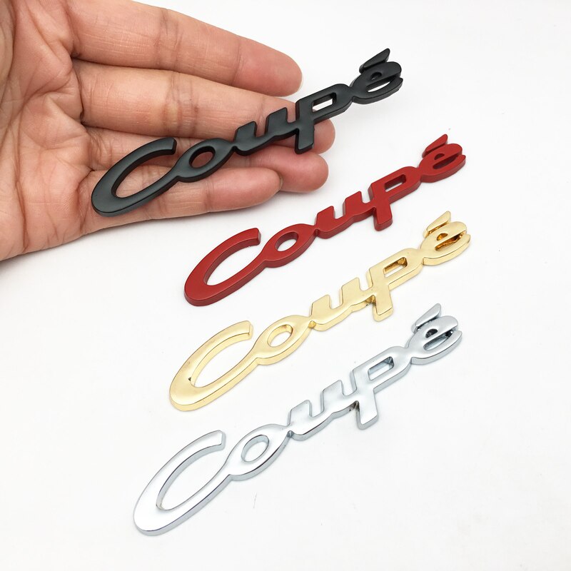 จัดแต่งทรงผมรถ 3D โลหะ COUPE ป้ายสัญลักษณ์รถ Fender หาง Trunk สติกเกอร์สําหรับ Benz Suzuki Mazda Volkswagen Volvo รถอุปกรณ์เสริม