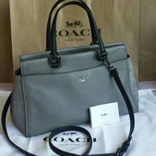 F25006 COACH FULTON SATCHEL IN COLORBLOCK (Heather Grey/Black/Dark Gunmetal)