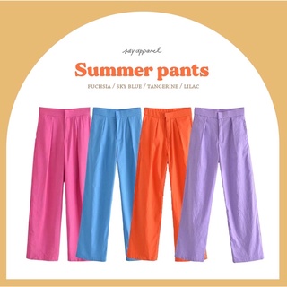 Summer straight pants ใส่โค้ด SAYASEP1 ลดทันที 65 บาท ขั้นต่ำ 500.-