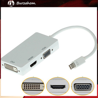 Bur_ สายเคเบิลอะแดปเตอร์แปลง Mini DisplayPort DP เป็น VGA HDMI สําหรับ Appl-e MacBook