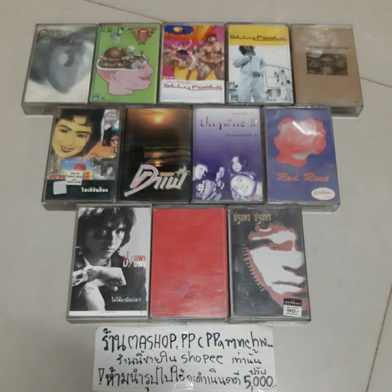 เทปเพลงSilly fools,the photo sticker,candyman,I.Q.180,คิงไซด์,แหลม,โมเดิร์นด็อก เสริมสุขภาพ,พรายปฐมพ