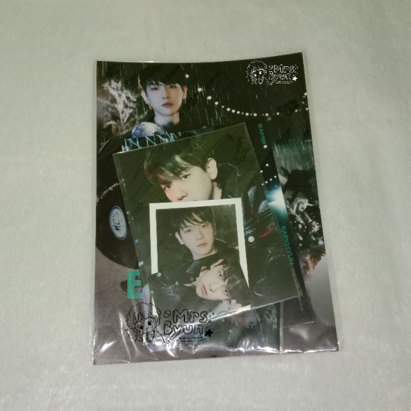 Photocard Baekhyun MD Bambi Poster + PC set
