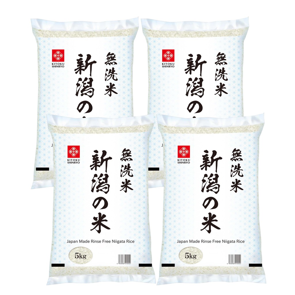 Kitoku - แพ็คสุดคุ้ม ข้าวนีงาตะ 5กก. x 4 ถุง / Niigata Rice 5kg.x4bags / 新潟米