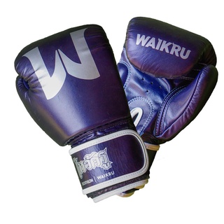 นวมชกมวยไทย นวมชกมวย นวม นวมต่อยมวย WAIKRU MUAY THAI GLOVES 500 Burgundy