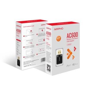 AIRPHO AC600 WIRELESS DUAL BAND USB ADAPTER รุ่น AR-A300 2.4GHz &amp; 5.8GHz/ 600Mbps