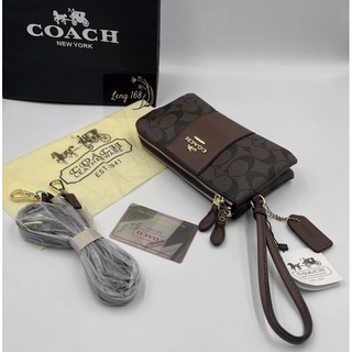 ลดพิเศษ 💛 กระเป๋าคล้องมือ Coach 2 ซิป (No Box)​ ✨