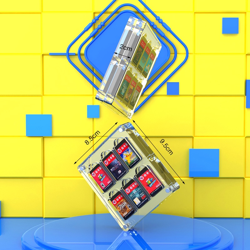 กล่องเก็บเทปเกม Nintendo Switch ช่องใส่การ์ด 12 ช่อง อะคริลิก โปร่งใส กล่องเก็บตลับเกม