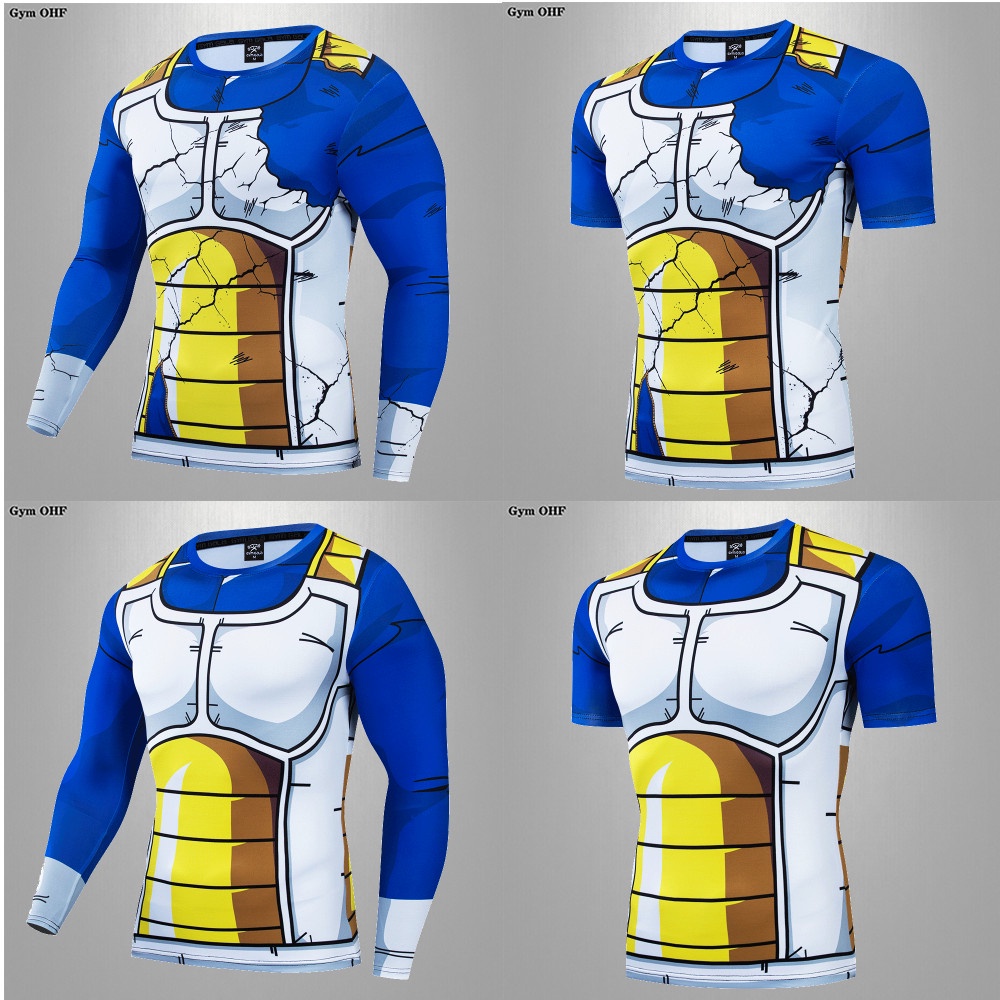 เสื้อยืดลําลอง แขนสั้น พิมพ์ลายการ์ตูนอนิเมะ Goku 3 มิติ สวมใส่สบาย สไตล์สปอร์ต สําหรับผู้ชาย