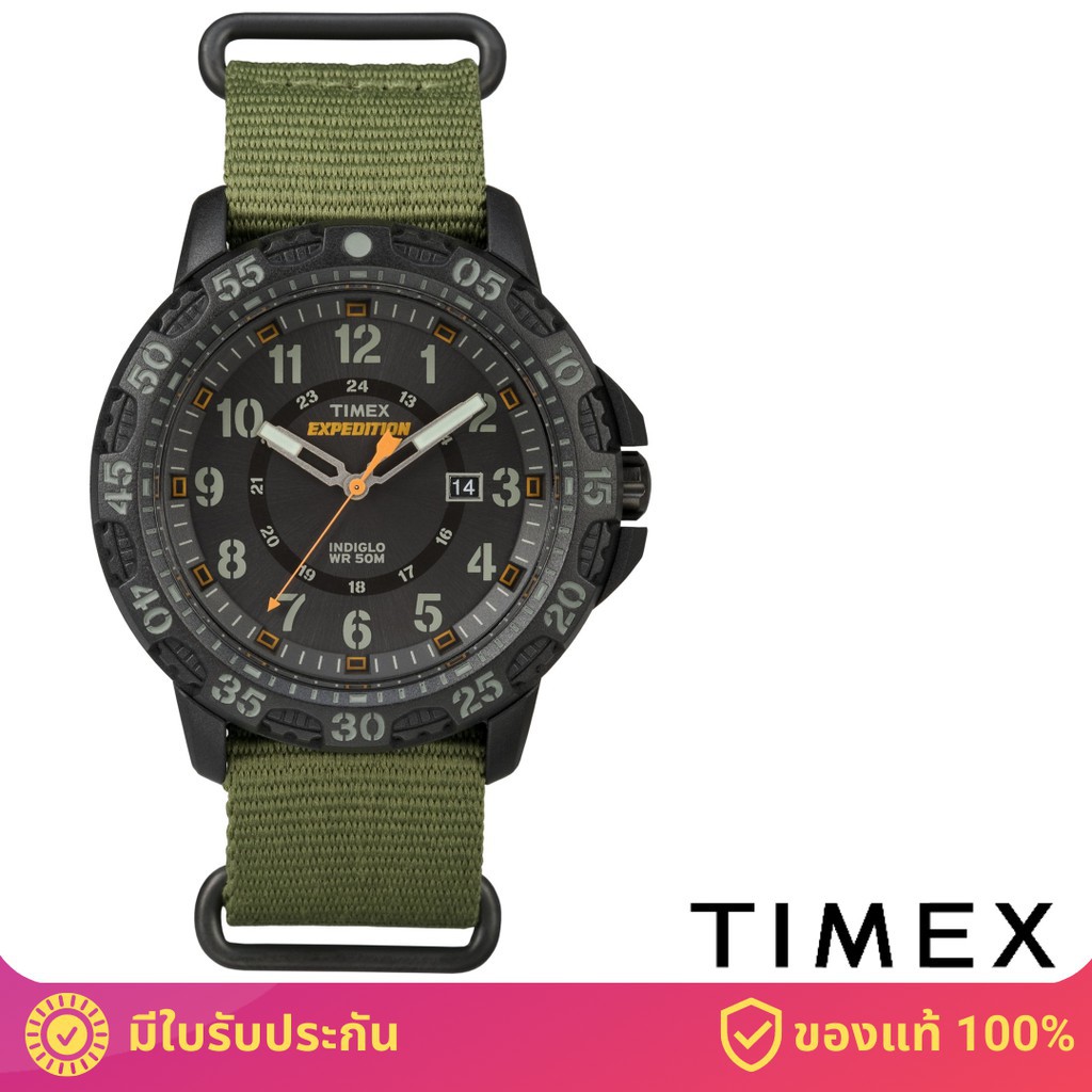 ✈❀❁Timex TM-TW4B03600 Expedition Rugged Gallatin นาฬิกาข้อมือผู้ชาย สีเขียว