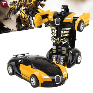 Transformer Toy Car Robot Quick Transforming Inertial Sliding Vehicle Toy Hits &amp; Pops Battle Game Toy for Kids