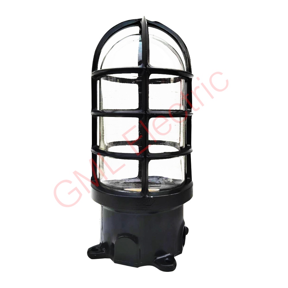 โคมไฟหัวเสา กรงนก อลูมีเนียม สีดำ/บรอน แก้วใส Pole Lamp