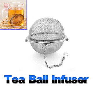 【สินค้ามีจำหน่าย】 Stainless Steel Tea Strainer Locking Spice Tea Pot Infuser Mesh Ball Filter HT