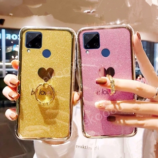 เคสโทรศัพท์ Samsung Galaxy A12 5G Case Bling Glitter Be Loved Casing Silicone Softcase with Ring Holder Cover for Samsung A12 เคส