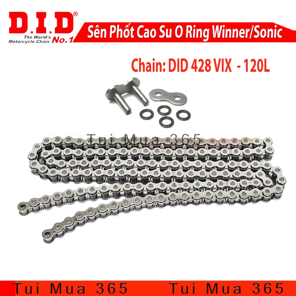 DID โซ่ซีลยางสําหรับ Exciter 135, Winner X / Winner 150 / SONIC, Raider VIX 428 - 120L