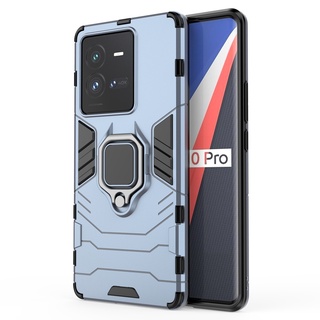 Vivo V25e V25 Pro 5G เคสกันกระแทก ทนทาน ที่วางแหวนโลหะ เคสไฮบริด PC + TPU เกราะ