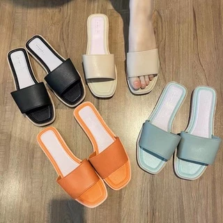 Y2 รองเท้าแตะแฟชั่นยางนิ่ม แตะแบบสวมผู้หญิงใส่สบาย สไตล์เกาหลี ฮอตฮิตตลอดปี แนะนำเพิ่ม1ไซส์ สำหรับผู้เท้าอวบ พร้อมส่ง