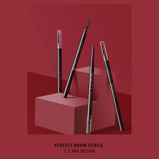 Merrezca Perfect Brow Pencil 1.5 mm. ดินสอเขียนคิ้ว กันน้ำ ไม่ไหลเยิ้ม เขียนแล้วไม่เป็นก้อน