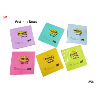 Post-it โพสต์อิท โน้ต "3x3"  Note 654 (100 sheet)