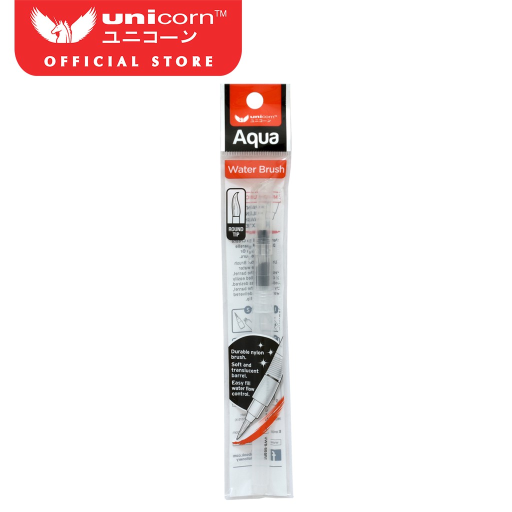 ยูนิคอร์นเครื่องเขียน Refillable Nylon Aqua Water Brush Pen UWB-888RT