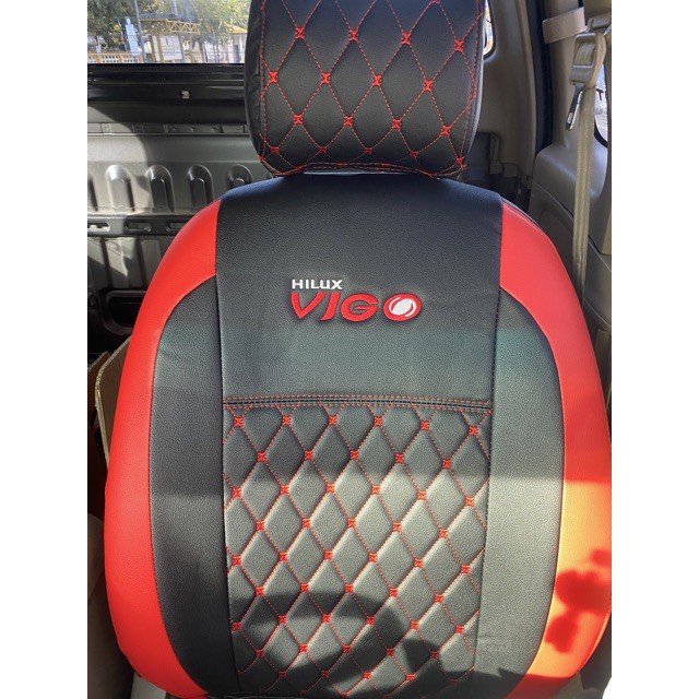 ชุดหุ้มเบาะ VIP VIGO ตรงรุ่น ทุกรุ่น ทุกปี หุ้มเบาะแบบสวมทับ เข้ารูปตรงรุ่นชุด หนังอย่างดี หุ้มเบาะ TOYOTA โตโยต้า วีโก้ - รูปที่ 4