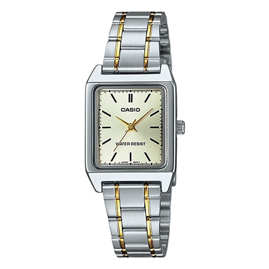 Casio Standard นาฬิกาข้อมือผู้หญิง สายสเตนเลส รุ่น LTP-V007,LTP-V007G,LTP-V007G-9E - สีทอง