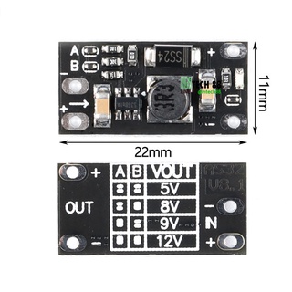 Mini Boost เพิ่มแรงดัน DC-DC  Step Up 2.5-12V  Output เลือกได้ 5V/8V/9V/12V  6W max