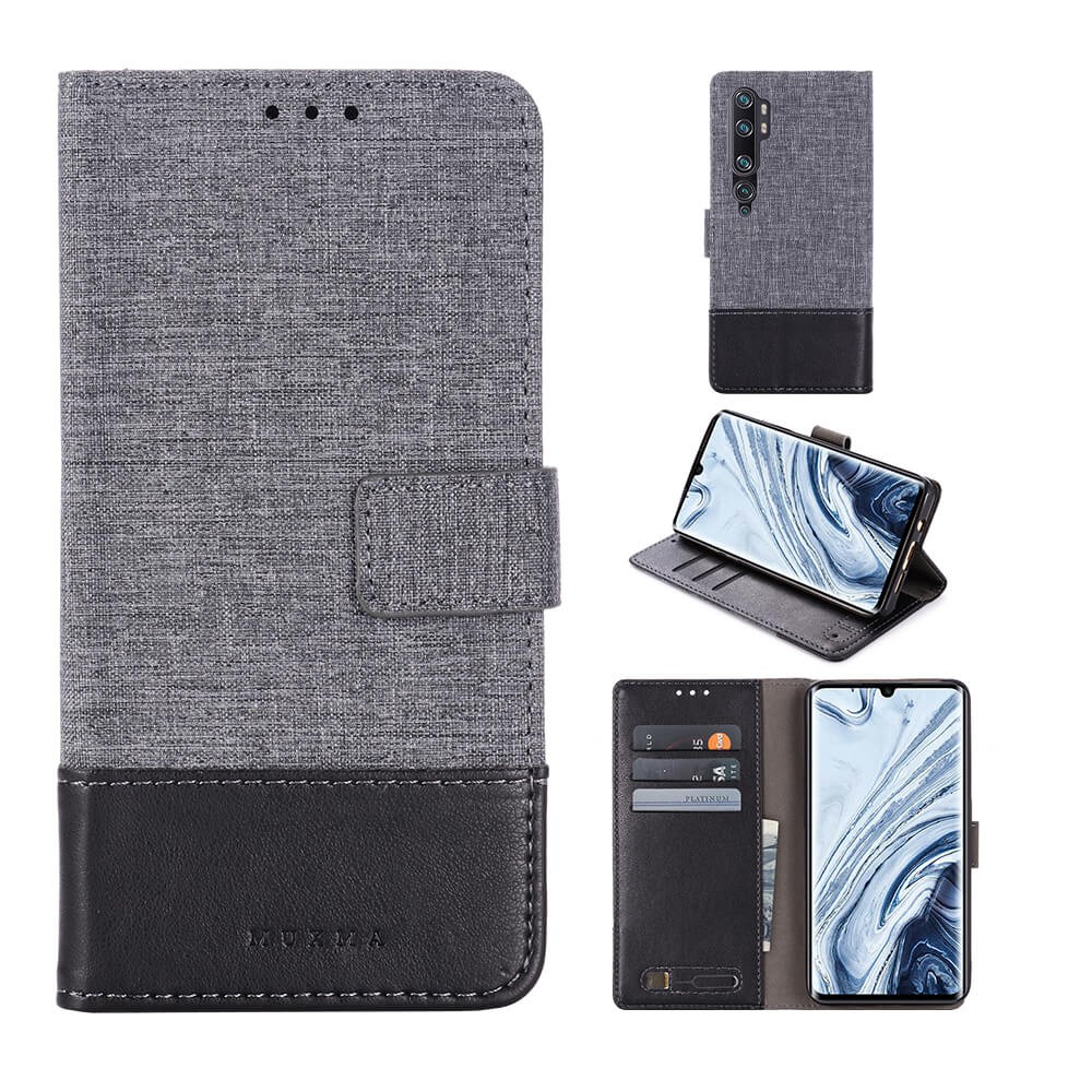 เคสโทรศัพท์ผ้าใบแบบฝาพับ Xiaomi MI 8 9 SE 9T pro 10 Lite A3 CC9E MAX2 MAX3 MIX2 MIX 2S Pocophone F1 Note 10 Pro Poco F2 Pro เคสโทรศัพท์สำหรับธุรกิจแฟชั่นกันกระแทกพร้อมกระเป๋าสตางค์มือถือพร้อมช่องเสียบการ์ด