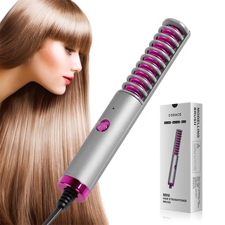 🌸Mini hair straightener brush🌸รุ่น SM-103 ขนาดพกพา หวีไฟฟ้า แปรงหวีผมไฟฟ้า หวีเคราไฟฟ้า จัดแต่งเครา พร้อมส่ง