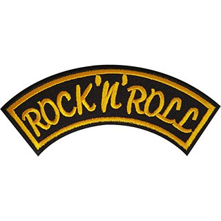 ROCK N ROLL ป้ายติดเสื้อแจ็คเก็ต อาร์ม ป้าย ตัวรีดติดเสื้อ อาร์มรีด อาร์มปัก Badge Embroidered Sew Iron On Patches