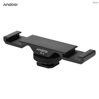 Andoer Pt-2 อุปกรณ์เมาท์ขาตั้งแบบคู่สําหรับกล้อง Dv Dslr สมาร์ทโฟนไมค์ไฟ Led วีดีโอ